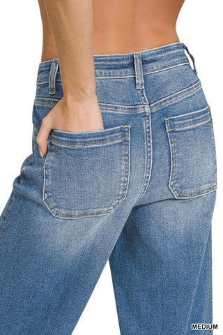 Pintuck Denim Pant