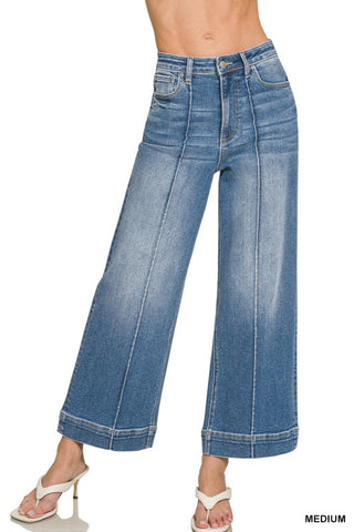 Pintuck Denim Pant