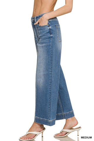Pintuck Denim Pant