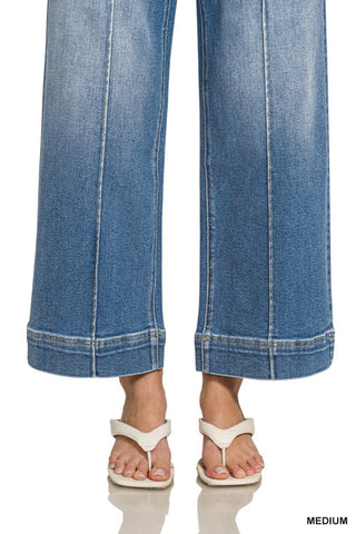 Pintuck Denim Pant