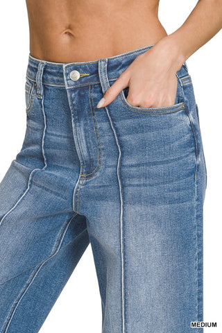 Pintuck Denim Pant
