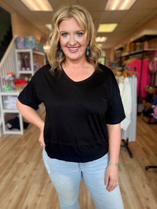 Oversized V Neck Top