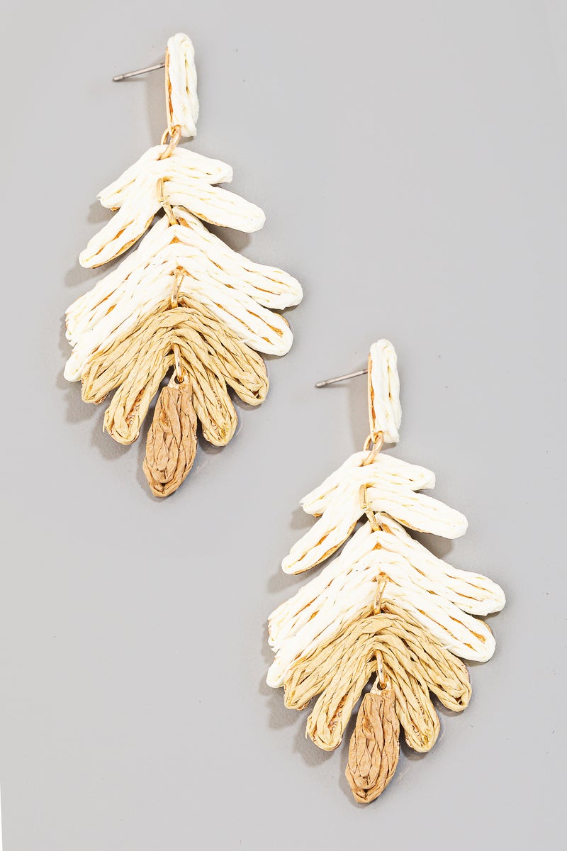 Leaf Straw Earrings