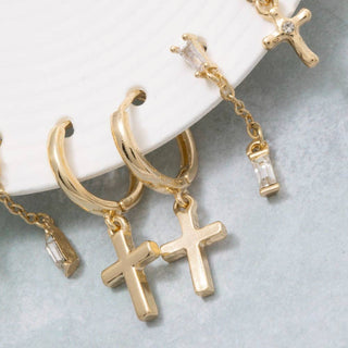 10 Pair Assorted Cross Mini Earrings Set