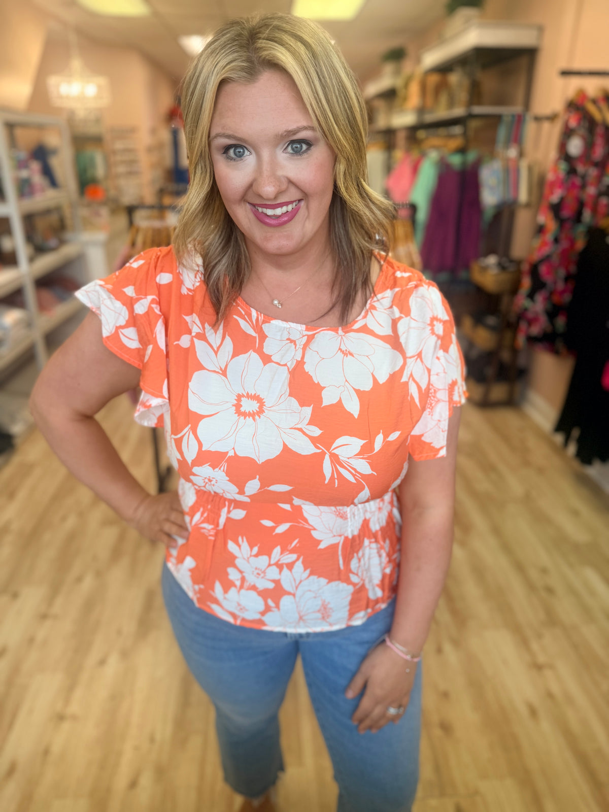 Floral Peplum Top