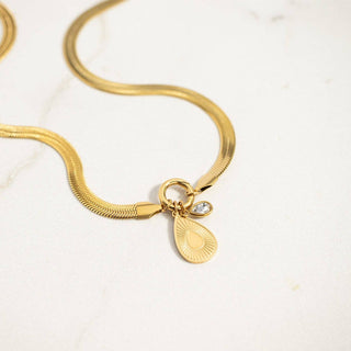 Herringbone Charm Holder Necklace