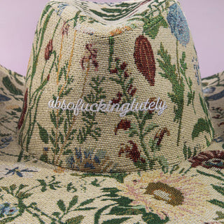 Absofuckinglutely Script Floral Cowboy Hat