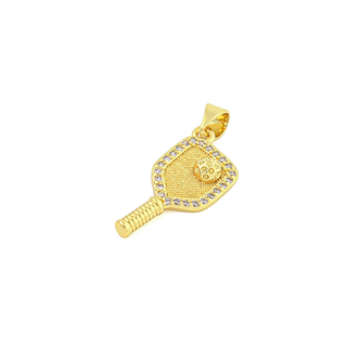 Gold Pickleball Charm
