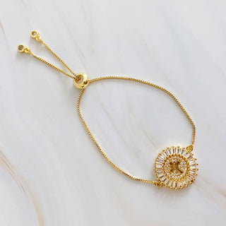 Mesmerized By The Cross Slide Gold Bracelet