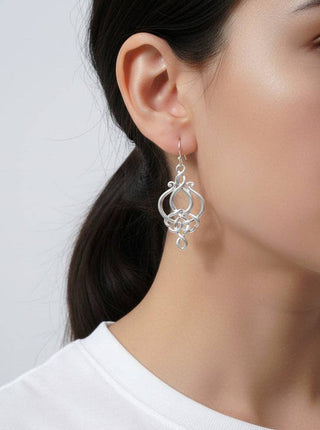 Interlaced Knot Dangle Earrings