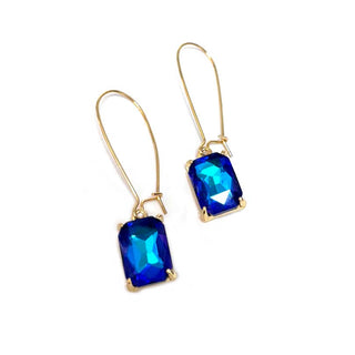 Midi Rectangle Glass Bead Dangle Earrings