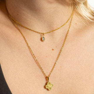 Gold Teardrop Birthstone Charm