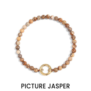 Stone Charm Keeper Bracelet