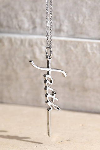 Faith Letter Pendant Necklace