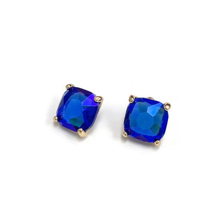 Cushion Cut Crystal Stud Earrings