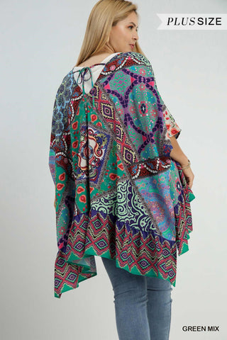 Mixed Print Kimono