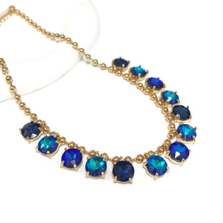 Crystal Glass Bead Dangle Necklace
