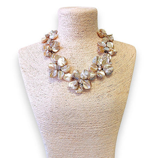Seashell Flower Statement Necklace