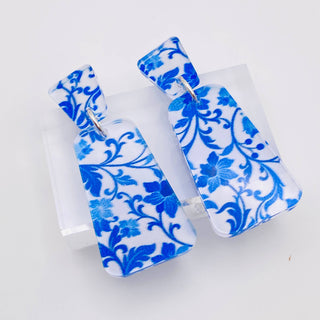 Geo Floral Earrings