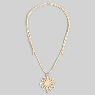 Cord Sun Pendant Necklace