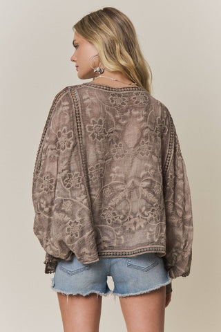 Boho Embroidered Kimono