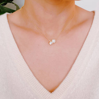Pearl And Diamond Necklace