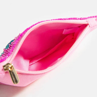 Whoop It Up Seed Beaded Coin Purse