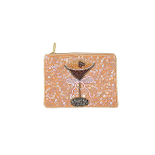 Espresso Martini Sequin Beaded Coin Pouch