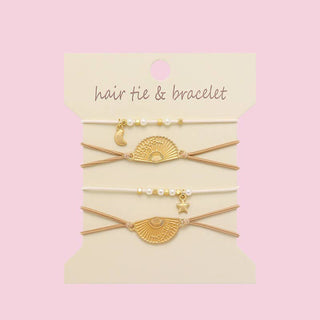 Boho 2-in-1 Hair Tie & Bracelet Set