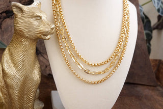 Triple Chain Layered Necklace