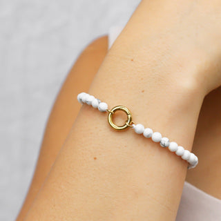 Stone Charm Keeper Bracelet