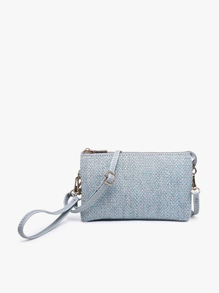 Riley Micro Straw 3 Compartment Crossbody/Wristlet