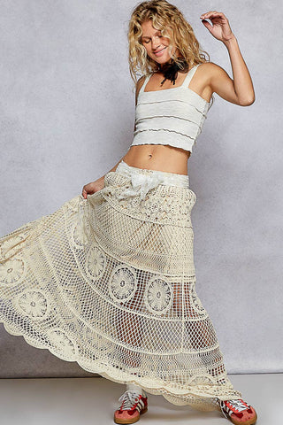 Crochet Long Flare Skirt