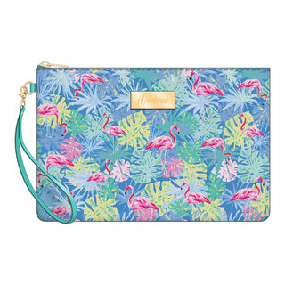Hot Pink Flamingos Wristlet