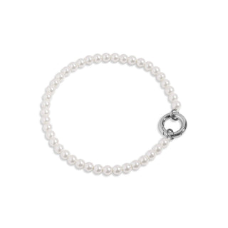 Beaded Pearl Charm Holder Bracelet
