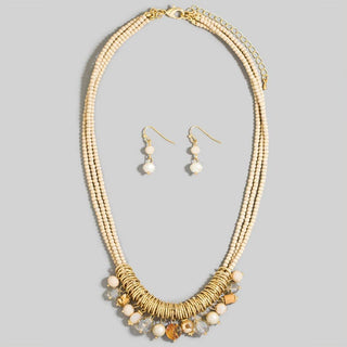 Beaded Layered Statement Necklace