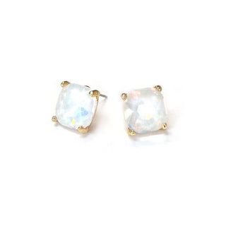 Cushion Cut Crystal Stud Earrings