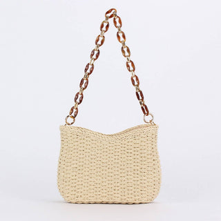 Solid Color Straw Bag