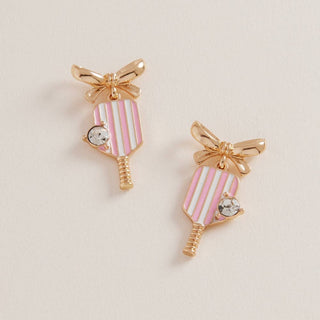 Pickleball Earrings w/ Bow