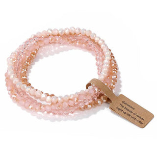 Light Pink Stackable Beaded Bracelet Set