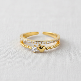 Gold Plated Adjustable Open Ring