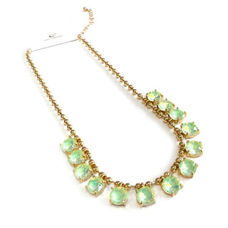 Crystal Glass Bead Dangle Necklace