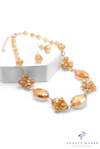 Moonlit Mirage - Orange Necklace Set
