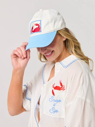 Crab Stamp Ball Cap