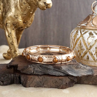 Slim Cabochon Eternity Bangle