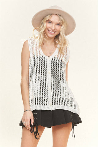 Button Down Crochet Vest