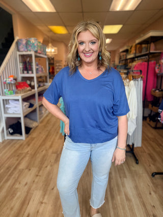 Oversized V Neck Top