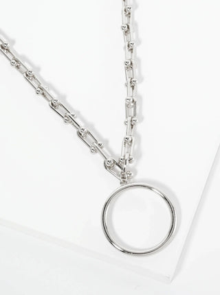 Circle Pendant w/ HardWear Chain Necklace