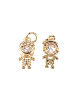 Gold Boy and Girl Charms