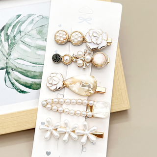 Rhinestone Pearl Hair Clip